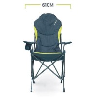 Zempire Stargazer Camping Chair With Cup Holder, Arm Rest, Powder Coated 16 Inch Steel Tube And Padded 600D Polyester