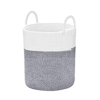 Spmor Xxx-Large Storage Baskets Cotton Rope Basket Woven Baby Laundry Basket Sofa Throws Pillows Towels Toys Or Nursery Cotton Rope Organizer Laundry Hamper With Handles 20