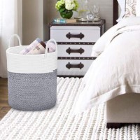 Spmor Xxx-Large Storage Baskets Cotton Rope Basket Woven Baby Laundry Basket Sofa Throws Pillows Towels Toys Or Nursery Cotton Rope Organizer Laundry Hamper With Handles 20