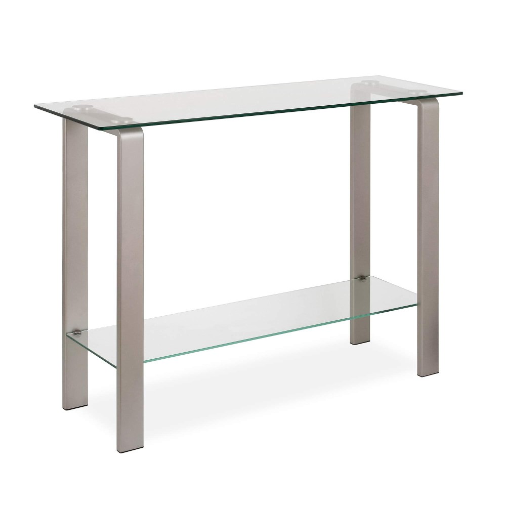 Asta 42'' Wide Rectangular Console Table In Nickel