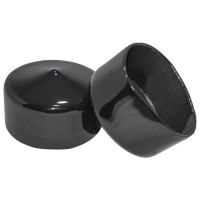 Made in USA Prescott Plastics 1.75 Inch Round Rubber Hole Plugs, Inserts (4 Pack), Black Rubber Caps for Metal Tubing, Fence and Auto Body, Glide Insert for Pipe Post, Chair Legs and Furniture Legs