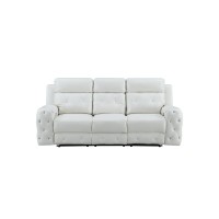 U8311Blanche WhitePrs Power Reclining Sofa Blanche White