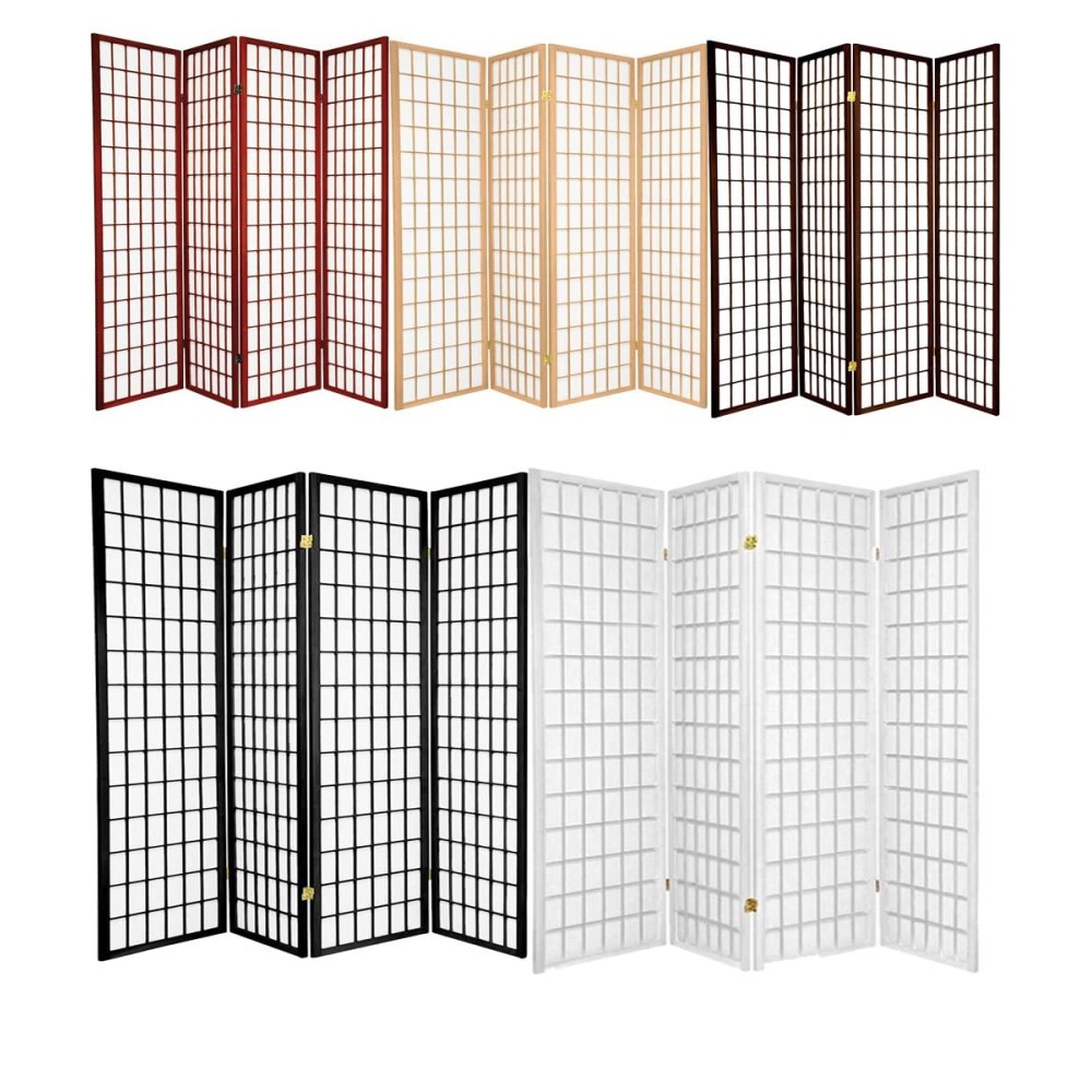 Legacy Decor 8 Panels Room Divider Privacy Screen Partition Shoji Style Black Finish 71 High X 140 Wide