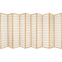 8 Panels Room Divider Privacy Screen Partition Shoji Style 6 Ft Tall Natural Color