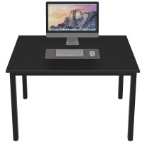 Dlandhome 39 Inches Small Computer Desk For Home Office Activity Table Writing Table For Small Spaces Study Table Student Laptop Desk Black Dnd-Ac3Cb-100