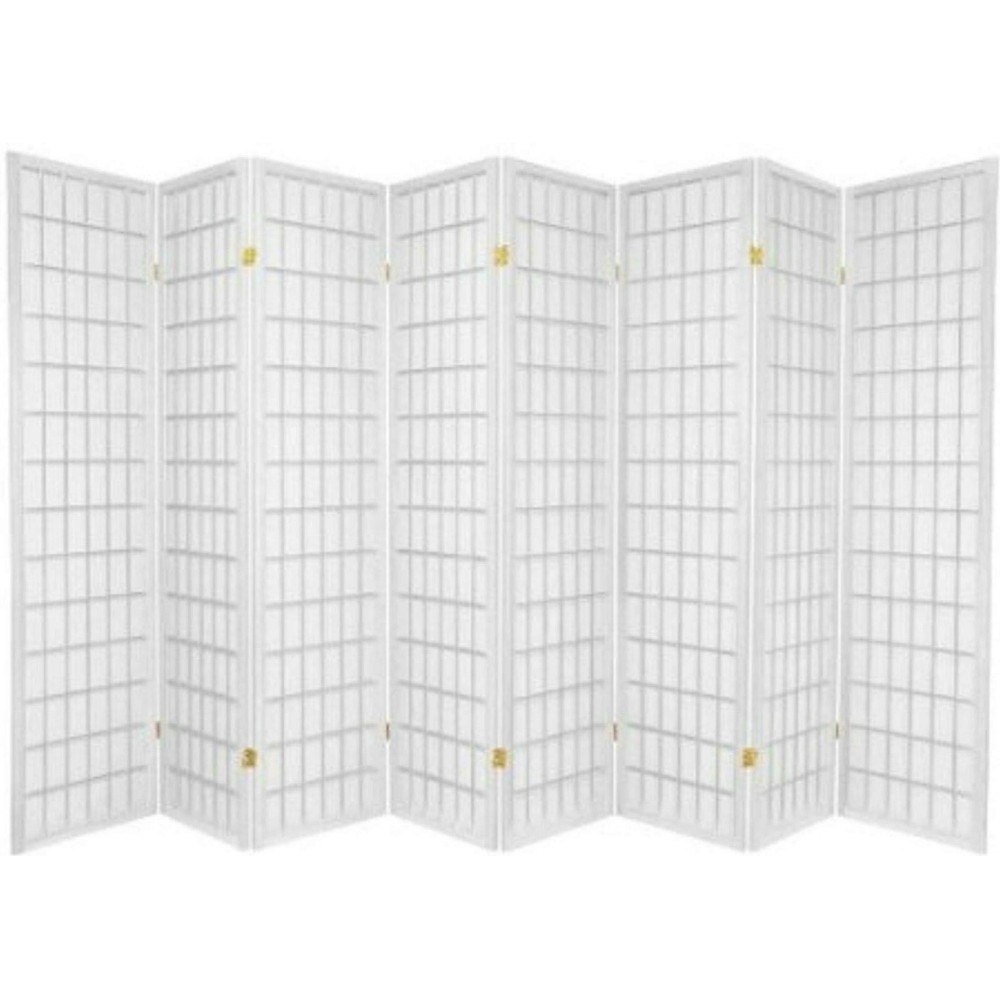 8 Panels Room Divider Privacy Screen Partition Shoji Style 71 Tall White Color