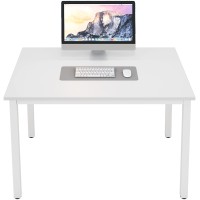 Dlandhome 39 Inches Small Computer Desk For Home Office Activity Table Writing Table For Small Spaces Study Table Student Laptop Desk White Dnd-Ac3Dw-100
