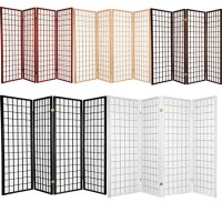 Legacy Decor 5 Panels Room Divider Privacy Screen Partition Shoji Style 6 Ft Tall X 7Ft Wide Black Finish