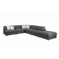 Modular construction allows you to easily build the perfect seating area for your spaceAll cushions are removable making it easy to clean and maintainAvailable in both beige and charcoal