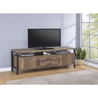 Ruston 71 Tv Console Rustic Oak Finish