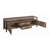 Ruston 71 Tv Console Rustic Oak Finish