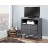 Lorraine TV Media Chest Dark Grey