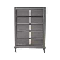 Lorraine 5 Drawer Chest Dark Grey