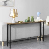 Haotian Fsb19-N, Console Table Hall Table Side Table End Table Living Room Sofa Table, W47.2 X D7.9 X H25.6In