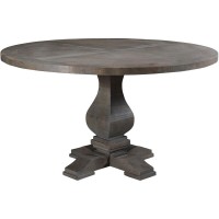 Willoughby Mango Wood Round Pedestal Dining Table 54Dx30H