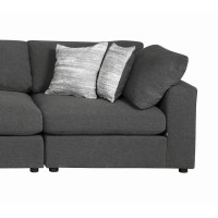 Serene Upholstered Corner Charcoal