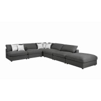 Serene Upholstered Corner Charcoal