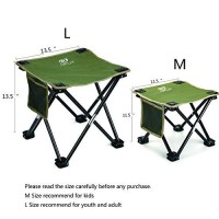 Camping Stool, Folding Samll Chair Portable Camp Stool For Camping Fishing Hiking Gardening And Beach, Camping Seat With Carry Bag (Green, L 13.5