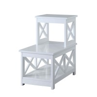 Convenience Concepts Oxford 2 Step Chairside End Table White