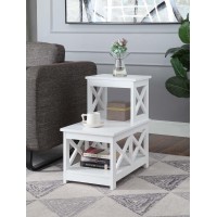 Convenience Concepts Oxford 2 Step Chairside End Table White