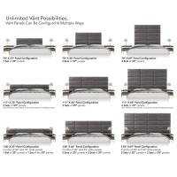 Vnt Upholstered Wall Panels - King/Cal King Size Wall Mounted Headboards - Plush Velvet Black - Pack Of 4 Panels (Each Individual Panel 39