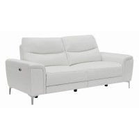 Largo Upholstered Power Sofa White