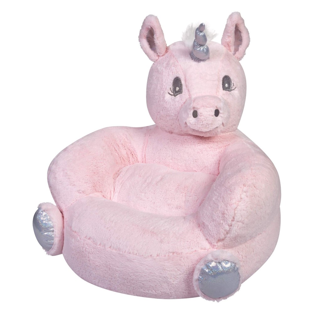Trend Lab Pink Unicorn Toddler Chair Plush Character Kids Chair Comfy Furniture Pillow Chair For Boys And Girls, 21 X 19 X 19 Inches
