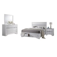 Catherine White 4 Piece Bedroom Set Queen