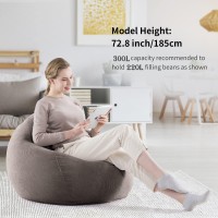 Nobildonna 3 Ft Bean Bag Chair Cover No Filler For Adults And Kids 300L Extra Large Stuffed Animal Storage Bean Bag Washable