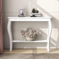 Choochoo Narrow Console Table, Chic Accent Sofa Table, Entryway Table, White