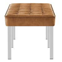 Loft Tufted Vegan Leather Bench