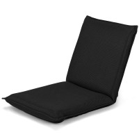 Giantex Floor Chair With Back Support, 6 Adjustable Position, Gaming Chair Floor, Folding Sofa Chair, Sleeper Bed, Video Game Chairs For Meditation Reading Watching Tv, Floor Gaming Chair, Black