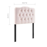 Annabel Twin Diamond Tufted Performance Velvet Headboard