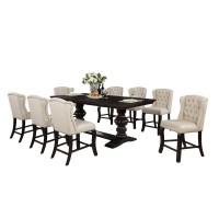 Classic 9pc Dining Set with Extendable Counter Height Dining Table