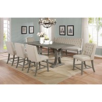 Classic 7pc Dining Setwith Extendable Counter Height Dining Table