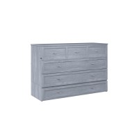 Deerfield Murphy Bed Chest Queen Driftwood with Charging Station