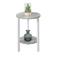 Convenience Concepts Graystone 31 Inch 2 Tier Plant Stand Faux Birchwhite