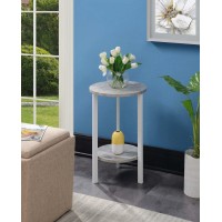 Convenience Concepts Graystone 31 Inch 2 Tier Plant Stand Faux Birchwhite