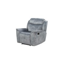 Acme Mariana Fabric Tufted Motion Recliner In Silver Gray