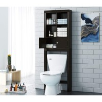 Spirich Over The Toilet Cabinet For Bathroom Storage, Over Toilet Storage Shelf, Bathroom Space-Saving Organizer, Espresso