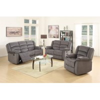 Homeroots 120 Contemporary Gray Fabric Sofa Set