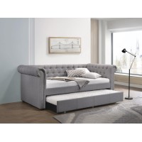 Acme Justice Daybed & Trundle (Twin Size) - - Smoke Gray Fabric