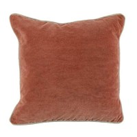 Kosas Home Harriet Velvet 18inch Square Throw Pillow Terra Cotta