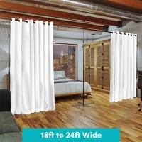 Room/Dividers/Now End2End Divider Stand - Xl - 18Ft To 24Ft Wide, Black | Freestanding Room Divider For Room Separation | Portable Curtain Stand | Room Divider Kit