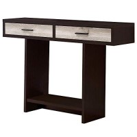 Monarch Specialties Console Sofa Table 2 Drawers & Shelf Rectangular Hallway Entrywayaaccent, 48 L, Cappuccinotaupe Reclaimed Wood Look