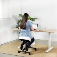 Dragonn By Vivo Ergonomic Kneeling Chair Adjustable Stool For Home And Office Improve Your Posture With An Angled Seat Thic