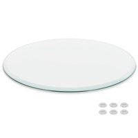 Better Bevel 24 Inch Round Glass Table Top Tempered Glass Protector Antislip Padsbumpers Coffee Dining Table