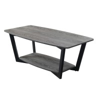 Convenience Concepts Graystone Coffee Table Weathered Gray Black Frame