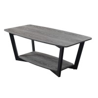 Convenience Concepts Graystone Coffee Table Weathered Gray Black Frame