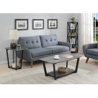 Convenience Concepts Graystone Coffee Table Weathered Gray Black Frame